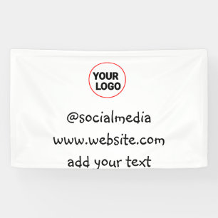 simple minimal custom add your logo address websit banner