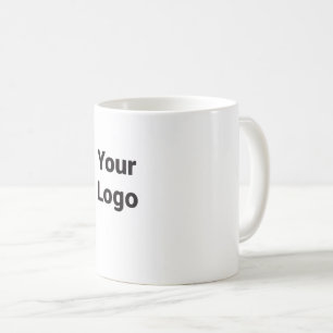 simple minimal custom add your logo address websit coffee mug