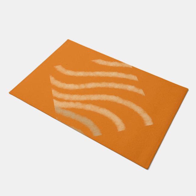 simple minimal custom add your logo address websit doormat (Angled)