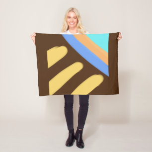 simple minimal custom add your logo address websit fleece blanket