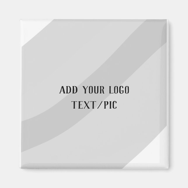 simple minimal custom add your logo address websit magnet (Front)