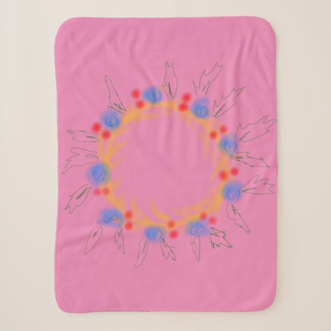 simple minimal custom add your logo address websit sherpa blanket (Front)