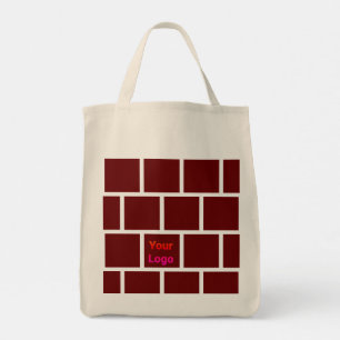 simple minimal custom add your logo address websit tote bag