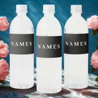 Simple Minimal Custom Add Your Name Elegant Black