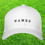 Simple Minimal Custom Add Your Name Elegant White<br><div class="desc">Simple Minimal Custom Add Your Name Elegant White Embroidered Baseball Cap</div>