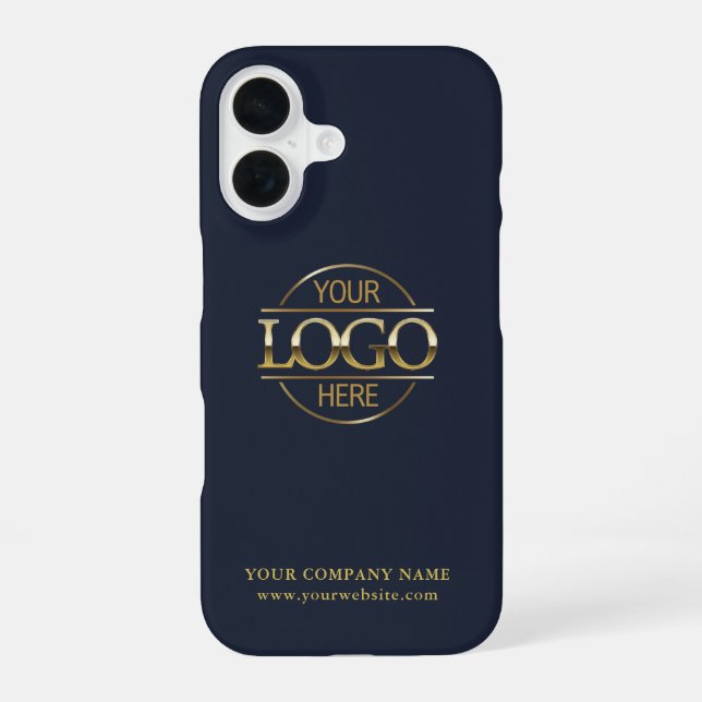 Simple Minimal Custom Business Company Logo iPhone 16 Case (Back)