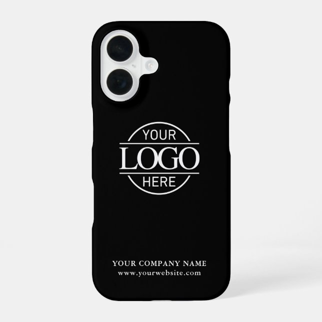 Simple Minimal Custom Business Company Logo iPhone 16 Case (Back)