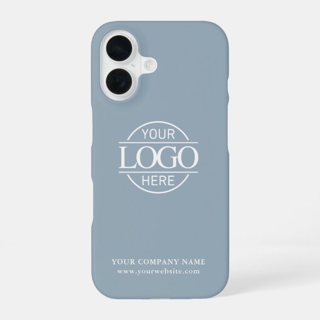 Simple Minimal Custom Business Company Logo iPhone 16 Case (Back)