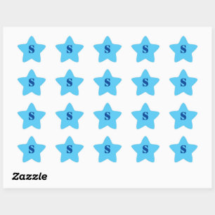 simple minimal  custom LOGO MONOGRAM PERSONALIZED Star Sticker