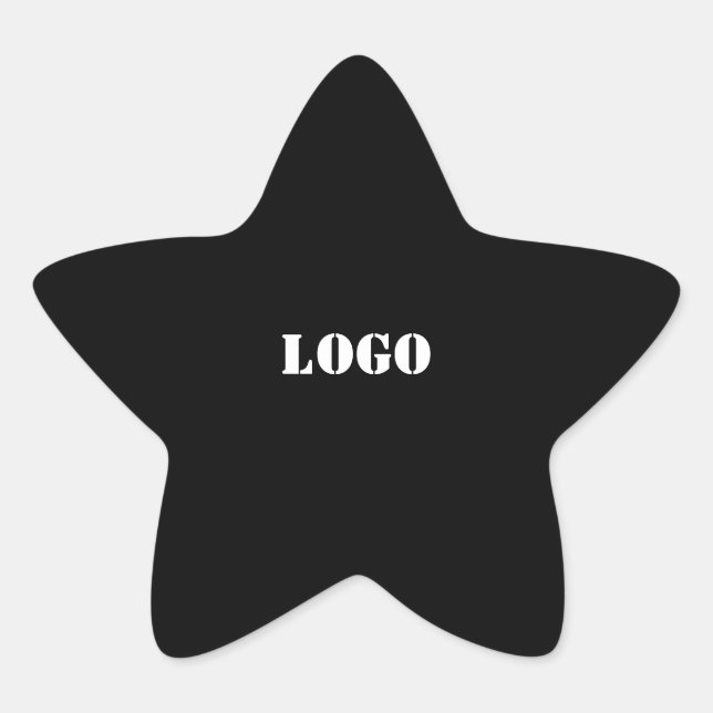 simple minimal  custom LOGO MONOGRAM PERSONALIZED Star Sticker (Front)