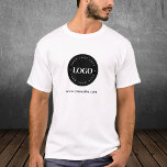 Simple Minimal Custom Logo & Text Business Company T-Shirt<br><div class="desc">Promote your business with this cool t-shirt,  featuring custom logo & text! Easily add your own logo by clicking on the "personalise" option.</div>
