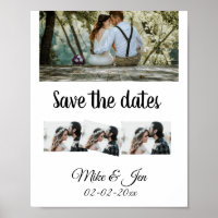 simple minimal custom save the date photo add name