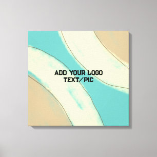 simple minimal custom watercolor add logo website canvas print