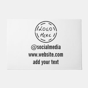 simple minimal custom watercolor add logo website doormat