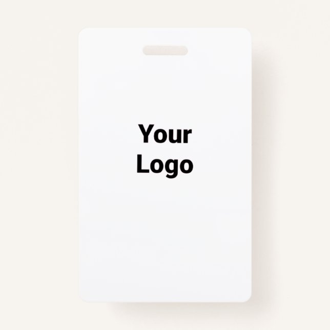 simple minimal custom watercolor add logo website  ID badge (Front)
