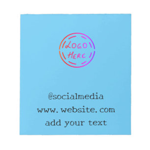 simple minimal custom watercolor add logo website notepad