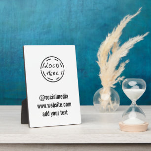 simple minimal custom watercolor add logo website  plaque
