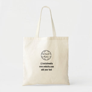 simple minimal custom watercolor add logo website tote bag