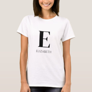 simple minimal customisable name initial women's T-Shirt