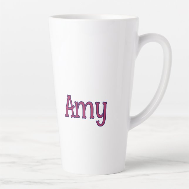 simple minimal customised name monogram classic    latte mug (Right)