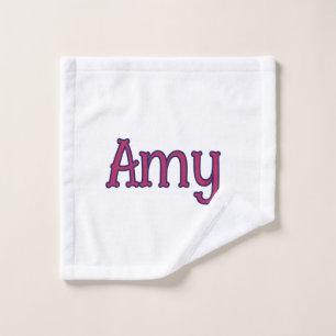 simple minimal customised name monogram classic wash cloth