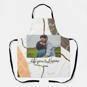simple minimal customised name monogram couple th apron