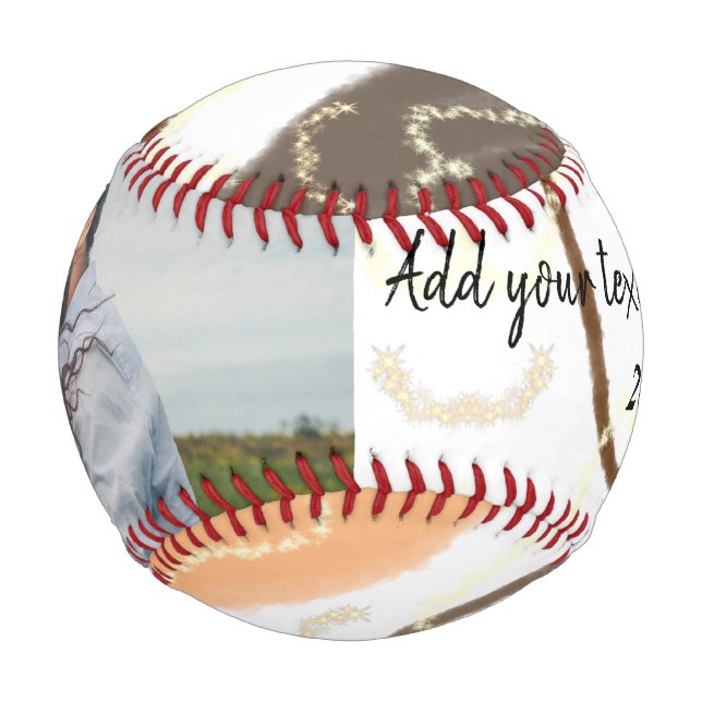 simple minimal customised name monogram couple  th baseball (Front)