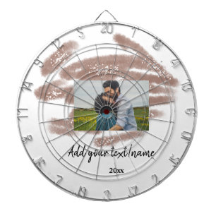 simple minimal customised name monogram text throw dartboard
