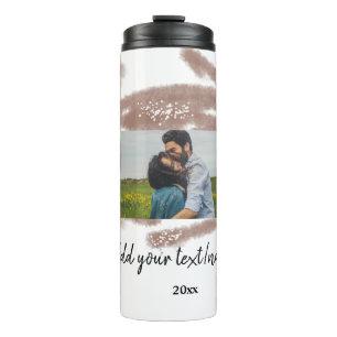 simple minimal customised name monogram text throw thermal tumbler
