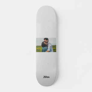 simple minimal customized name monogram couple t skateboard