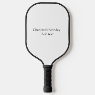 Simple minimal cute baby kids Add QR birthday Pickleball Paddle