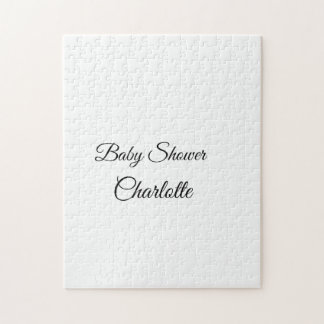 SIMPLE MINIMAL.CUTIE ADD NAME BABY baby shower Thr Jigsaw Puzzle