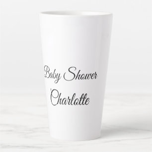 SIMPLE MINIMAL.CUTIE ADD NAME BABY baby shower Thr Latte Mug