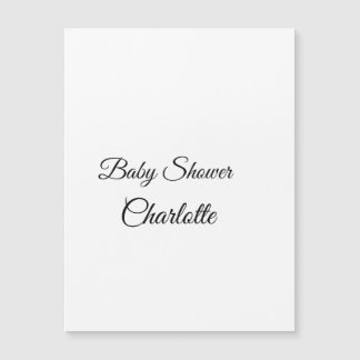 SIMPLE MINIMAL.CUTIE ADD NAME BABY baby shower Thr Magnetic Invitation