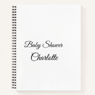 SIMPLE MINIMAL.CUTIE ADD NAME BABY baby shower Thr Notebook