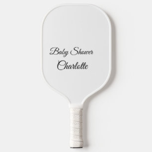 SIMPLE MINIMAL.CUTIE ADD NAME BABY baby shower Thr Pickleball Paddle