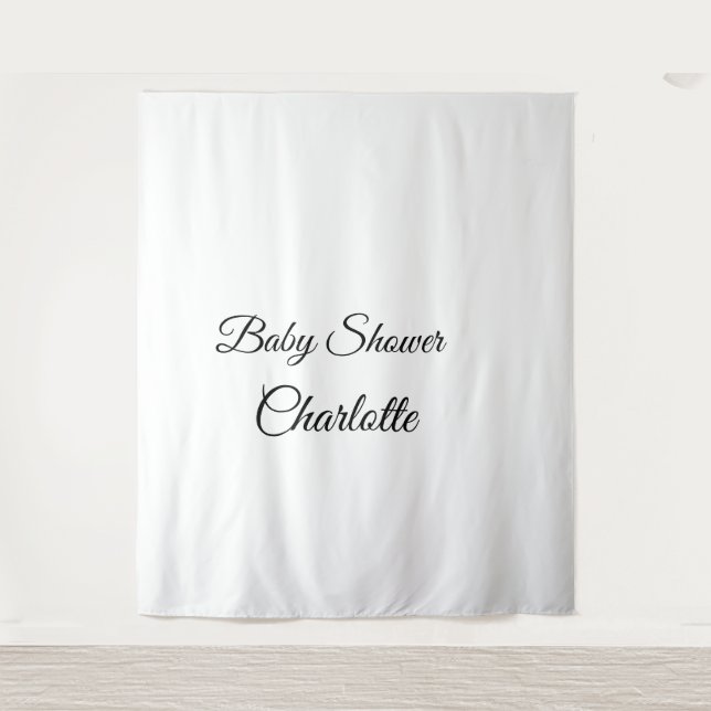 SIMPLE MINIMAL.CUTIE ADD NAME BABY baby shower Thr Tapestry (Front)