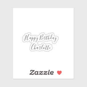 SIMPLE MINIMAL.CUTIE ADD NAME BABY happy birthday 