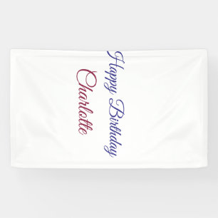 SIMPLE MINIMAL.CUTIE ADD NAME BABY happy birthday Banner