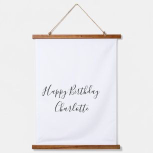 SIMPLE MINIMAL.CUTIE ADD NAME BABY happy birthday Hanging Tapestry
