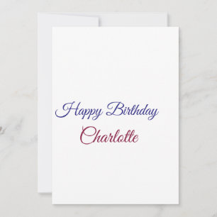 SIMPLE MINIMAL.CUTIE ADD NAME BABY happy birthday  Invitation