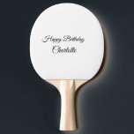 SIMPLE MINIMAL.CUTIE ADD NAME BABY happy birthday  Ping Pong Paddle<br><div class="desc">Design</div>