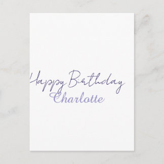 SIMPLE MINIMAL.CUTIE ADD NAME BABY happy birthday  Postcard