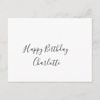 SIMPLE MINIMAL.CUTIE ADD NAME BABY happy birthday  Postcard