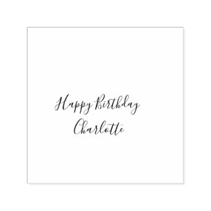 SIMPLE MINIMAL.CUTIE ADD NAME BABY happy birthday Self-inking Stamp