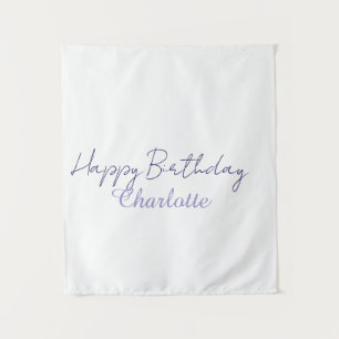 SIMPLE MINIMAL.CUTIE ADD NAME BABY happy birthday Tapestry