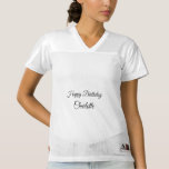 SIMPLE MINIMAL.CUTIE ADD NAME BABY happy birthday  Women's Football Jersey<br><div class="desc">Design</div>