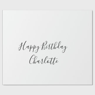 SIMPLE MINIMAL.CUTIE ADD NAME BABY happy birthday  Wrapping Paper
