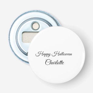 SIMPLE MINIMAL.CUTIE ADD NAME BABY happy Halloween Bottle Opener