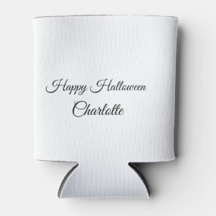 SIMPLE MINIMAL.CUTIE ADD NAME BABY happy Halloween Can Cooler